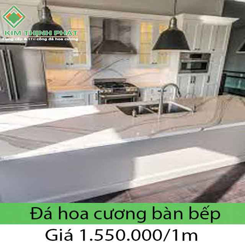 Bếp đá hoa cương granite thể hiện rõ ràng phong cách của chủ nhân