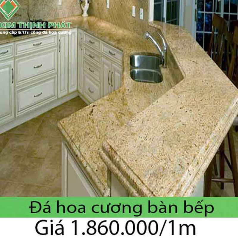 Bếp đá hoa cương granite quý phái và đặc biệt là không gây rối mắt