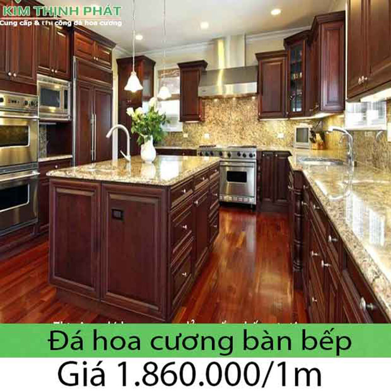 Bếp đá hoa cương granite này có ưu điểm đó chính là rất cứng