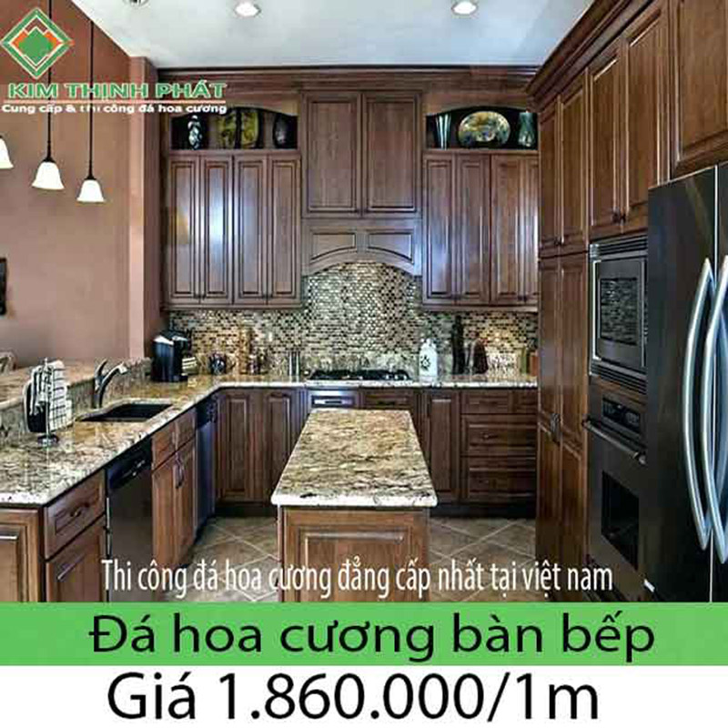 Bếp đá hoa cương granite không thể phủ nhận vẻ đẹp