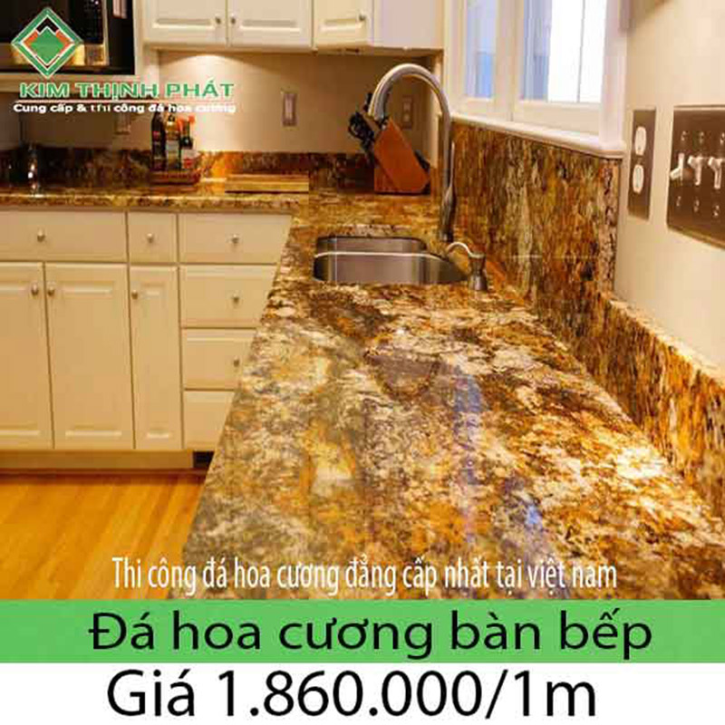 Bếp đá hoa cương granite hoặc theo mục đích sử dụng là loại đá hiện nay