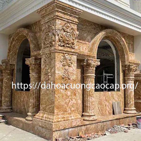 mặt liền đá marble mặt dựng