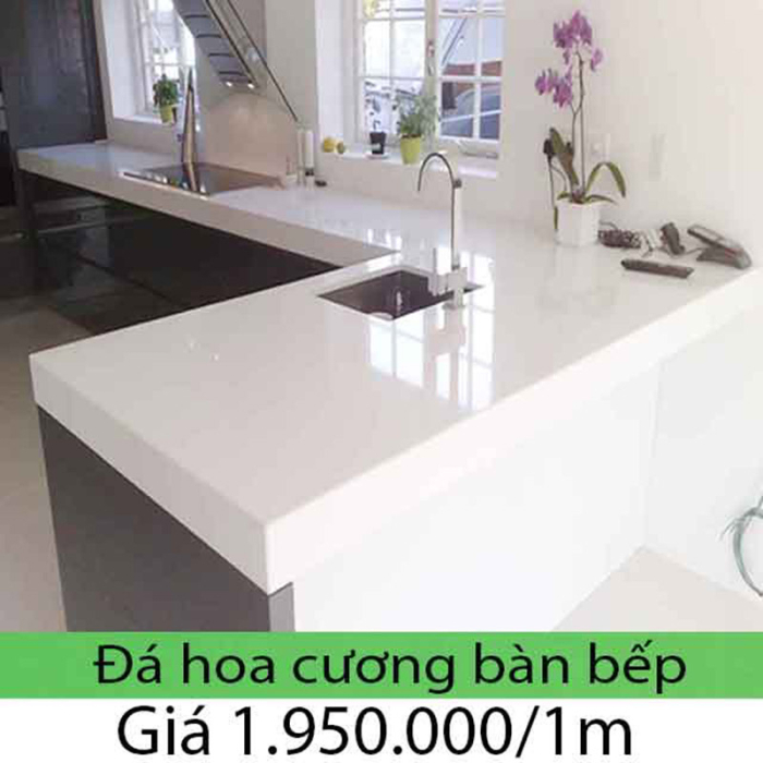 Đá hoa cương bếp granite trắng